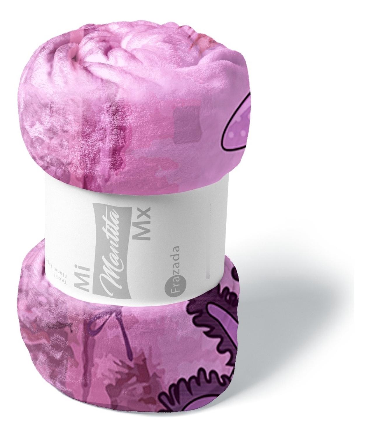 Combo Frazada Ajolote y Peluche Billete 50 Rosa Individual