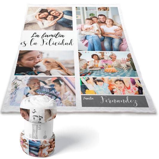 Frazada Personalizada Fotos Individual